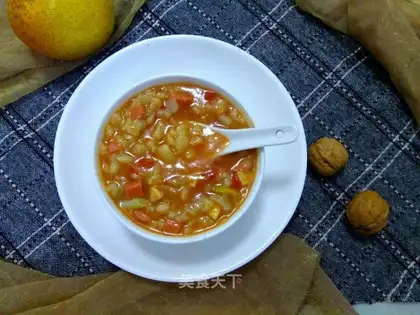 Tomato pearl soup