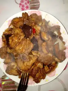 Red chicken