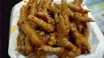 Secretly sucking chicken claws