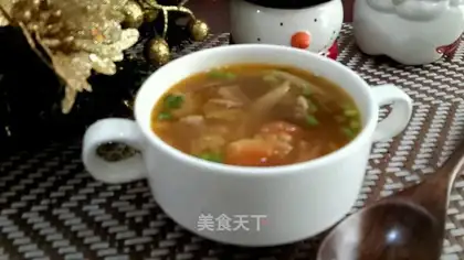 Tomato veal soup