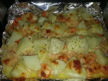 Cheese baked potato carrots
