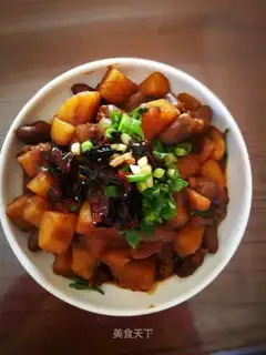 Chicken heart burns potatoes