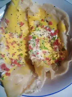 Egg ham pancakes