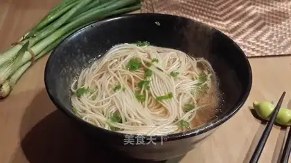 Chicken soup and spring noodles
