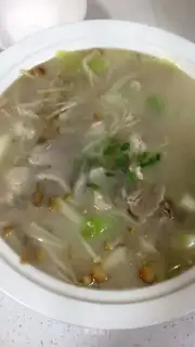 Gold pins and mushroom meatloaf soup