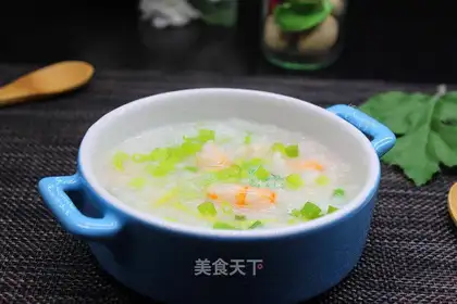 Sweet seafood shrimp congee