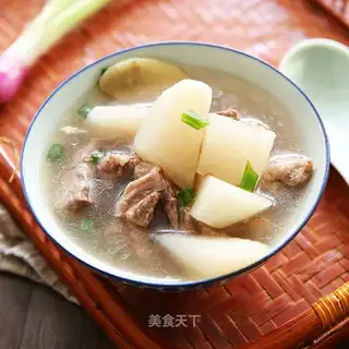 radish, horse-toe, lamb soup