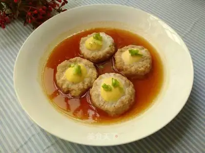 Meatloaf and quail eggs