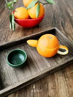 Orange teapot