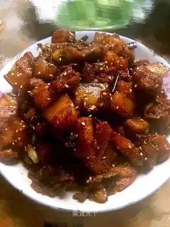 The flowered meat