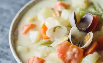 Toads of potato cream soup