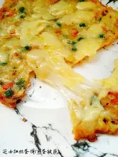 Eggcake pizza