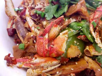 Spicy crab legs