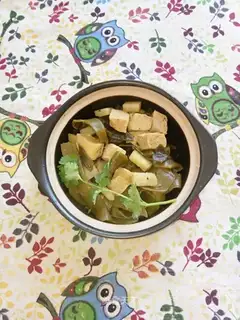 Sea belt potatoes, tofu