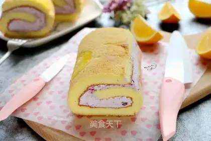 Orange cake roll