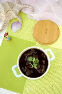 Black beef soup
