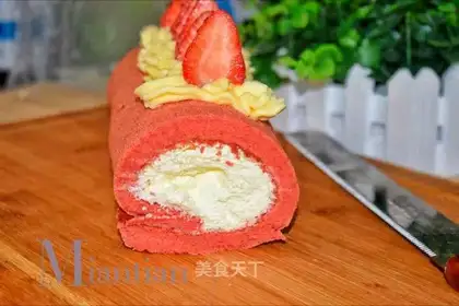 Red velvet cake rolls