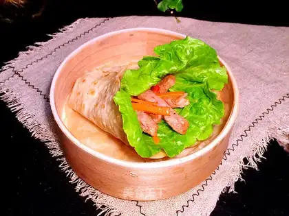 A veal burrito