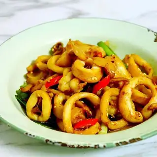 Soy squid rings