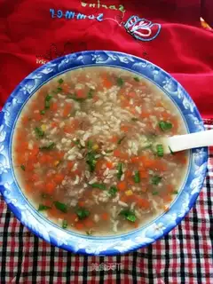 Carrot beef congee