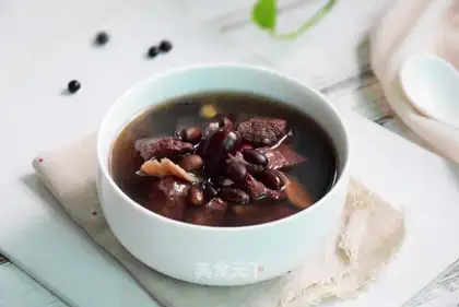 Black bean veal soup