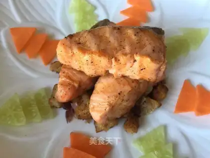Fried salmon