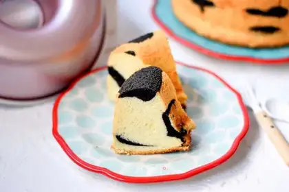 Cow twirling cake