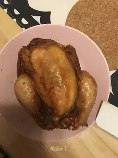 The whole chicken with tin paper