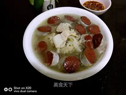 White blood sausage stew