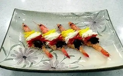 Korean steamed prawns