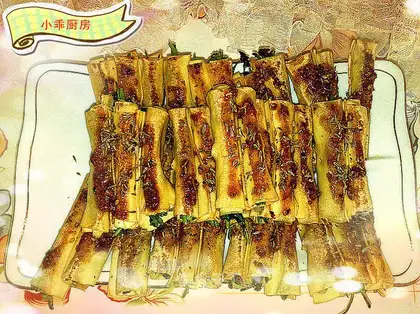 Dried coriander tofu roll