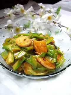 Fried rice cake with bitter gourd