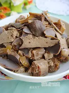 Marinated duck offal