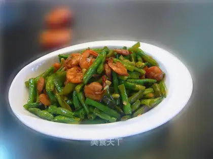 stir-fried cowpea with shrimp