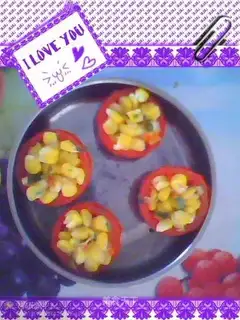 Corn and tomato salad cup