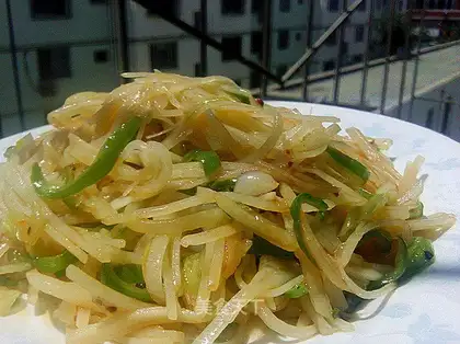 green pepper with potato