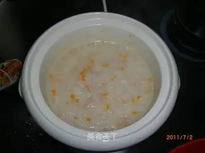 Carrot and lean meat porridge