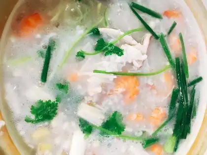 Porridge of purty seafood