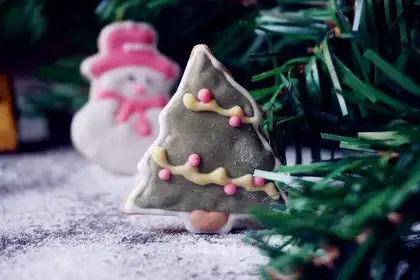 Christmas frosting cookies