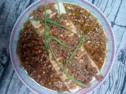 Meat and tofu