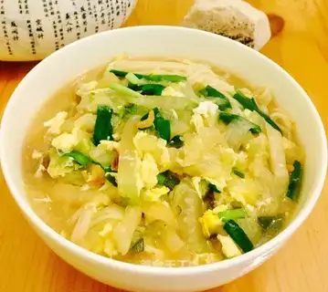 Big cabbage with hot noodles