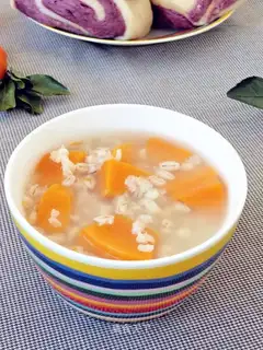 Pumpkin rice congee