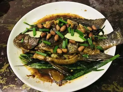 Microwave roasted fish