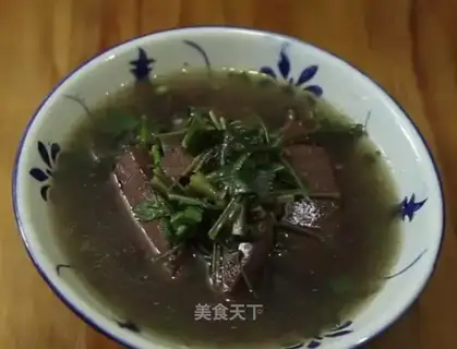 Scrambled pork soup