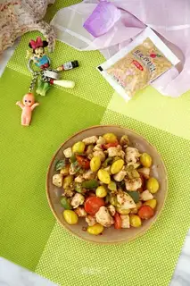 Puffed pheasant chicken