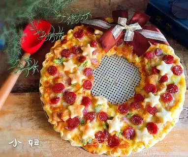 Christmas bouquet pizza