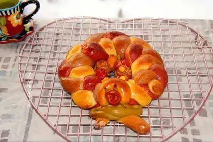 Colored Christmas croissants