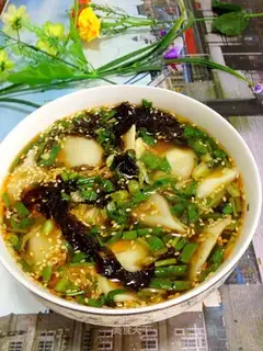 Quick acid soup dumplings