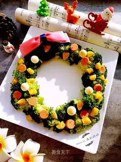 Christmas rings of broccoli