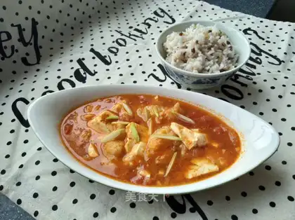 Tomato fish and beans